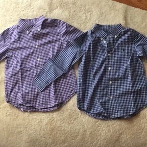 2 polo button up long sleeve shirts
